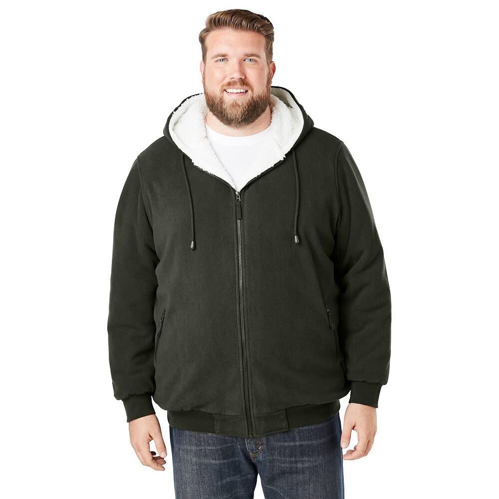 

Мужская плюшевая флисовая толстовка Kingsize Big & Tall Explorer KingSize, цвет Forest Green
