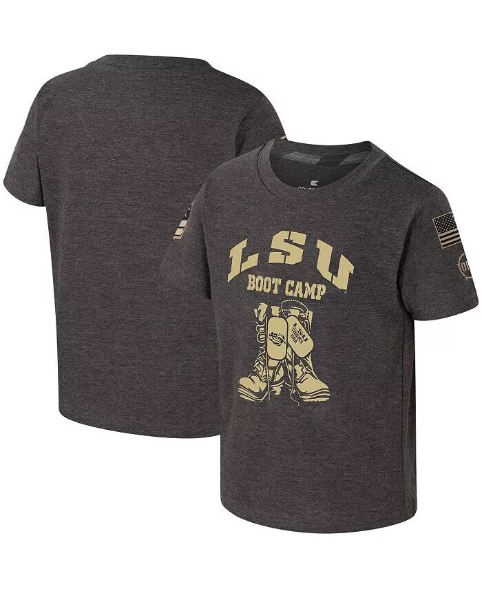 

Футболка Boot Camp с надписью LSU Tigers OHT в стиле милитари для мальчиков и девочек, угольного цвета Colosseum