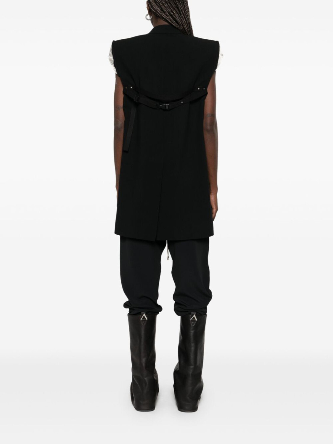 Жилет Rick Owens Dirt, сшитый по индивидуальному заказу, черный — фото 4