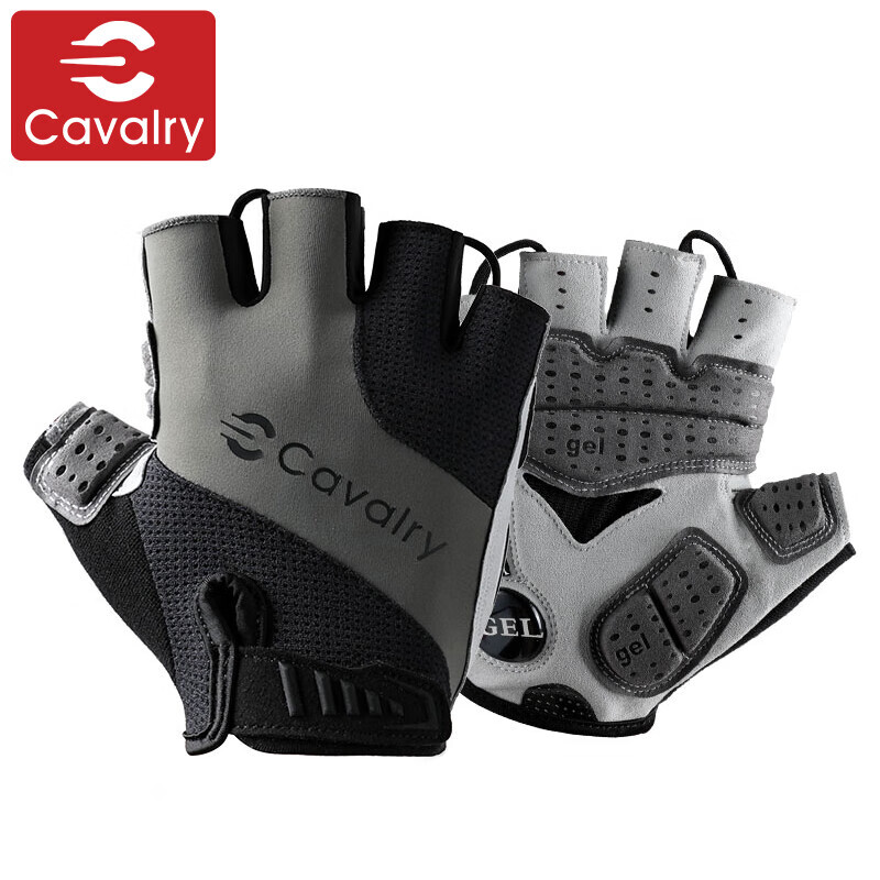 

Силиконовые перчатки CAVALRY спортивные для велоспорта, черный/серый