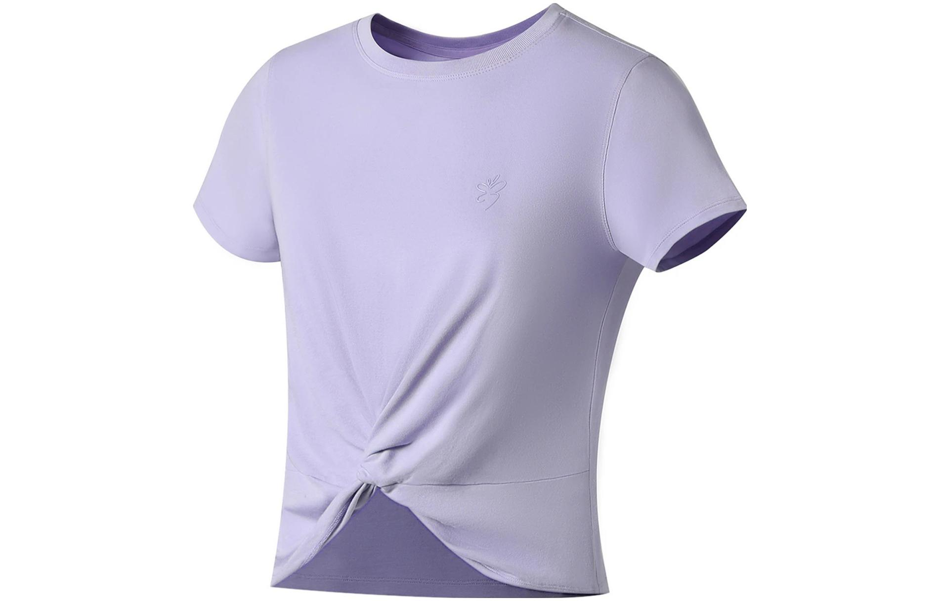 

LINING Футболка Training Series для женщин в светло-пыльно-фиолетовом цвете, Фиолетовый, LINING Футболка Training Series для женщин в светло-пыльно-фиолетовом цвете