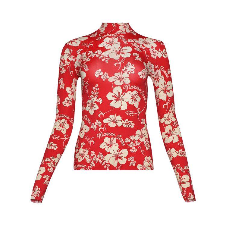 

Джерси Marine Serre Recycled Jersey High Neck Second Skin, Red