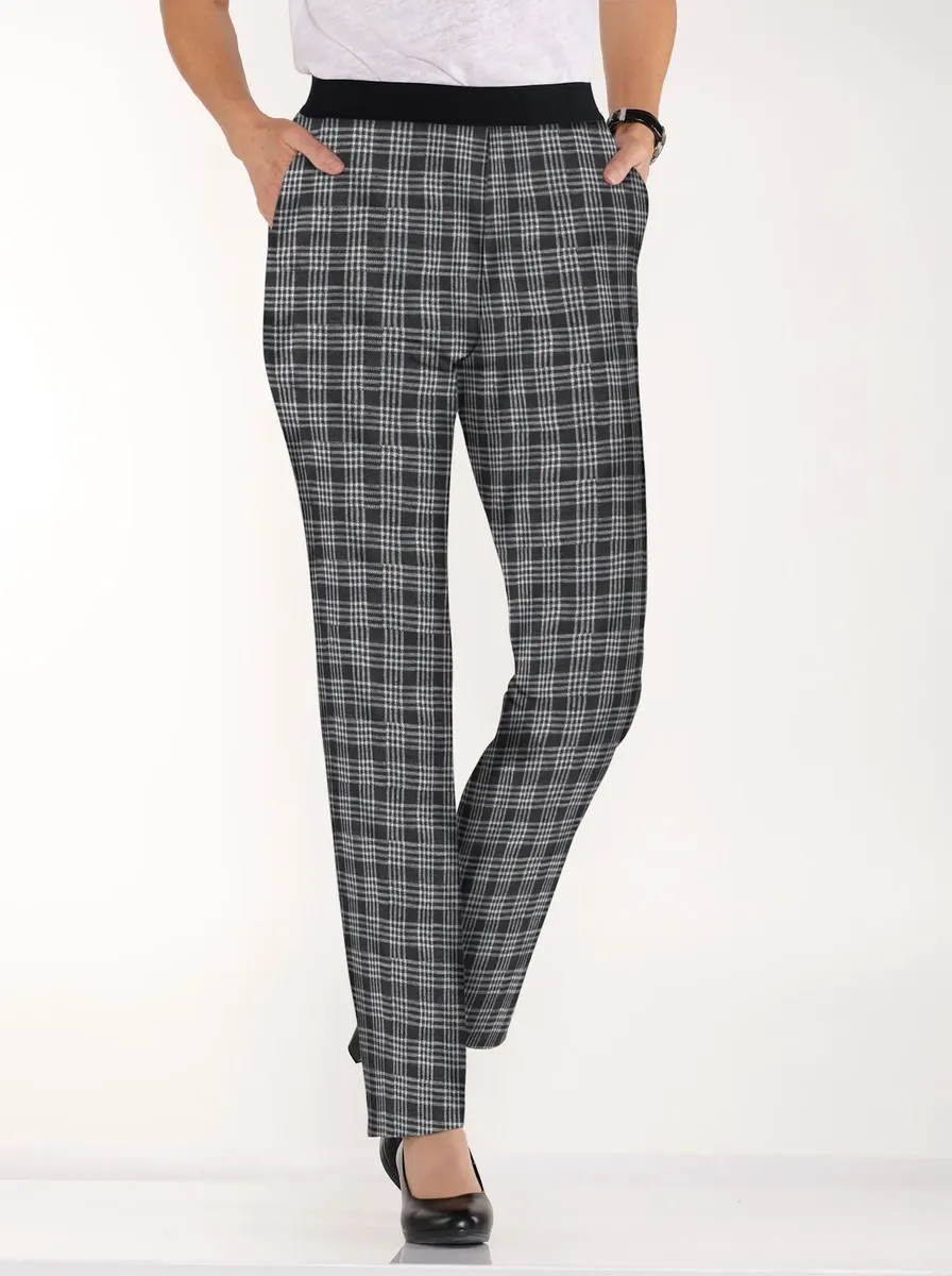 

Брюки без застежки Classic Basics, черно-белый