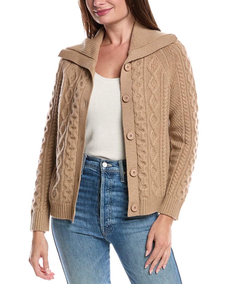 

Форте Кашемир Люкс Кейбл Кашемировый кардиган Forte Cashmere, коричневый