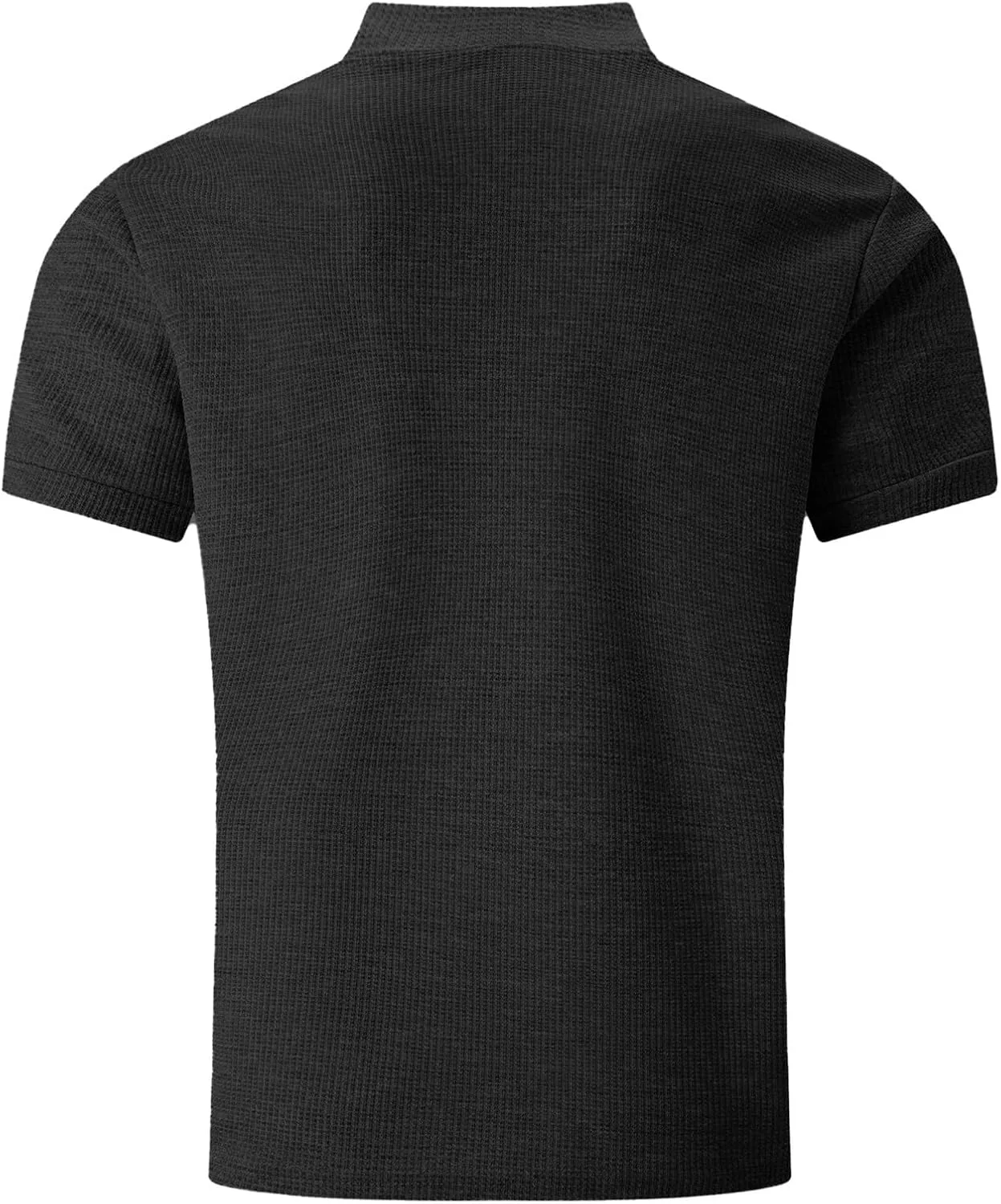 Мужская футболка-поло с коротким рукавом Slim Fit, облегающая, с молнией — фото 4