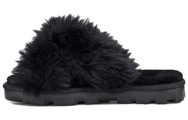 

Шлепанцы и сланцы UGG Fuzzalicious Black Slippers Women's