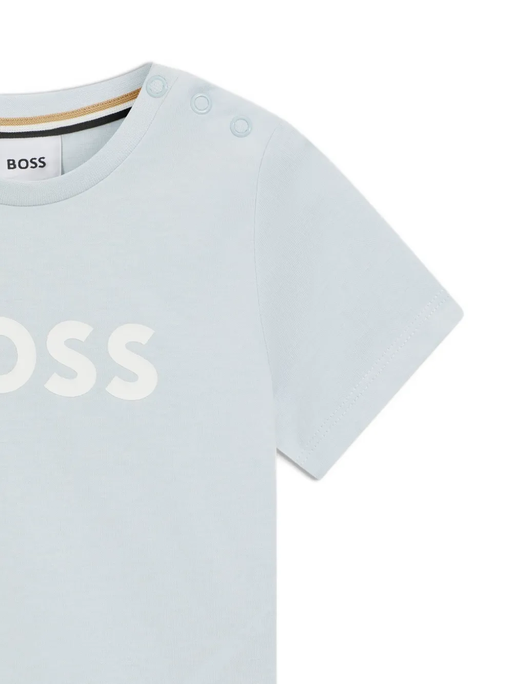 Футболка с короткими рукавами и принтом логотипа BOSS Kidswear, синий — фото 3