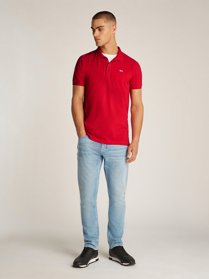 

Рубашка-поло TOMMY JEANS, красный