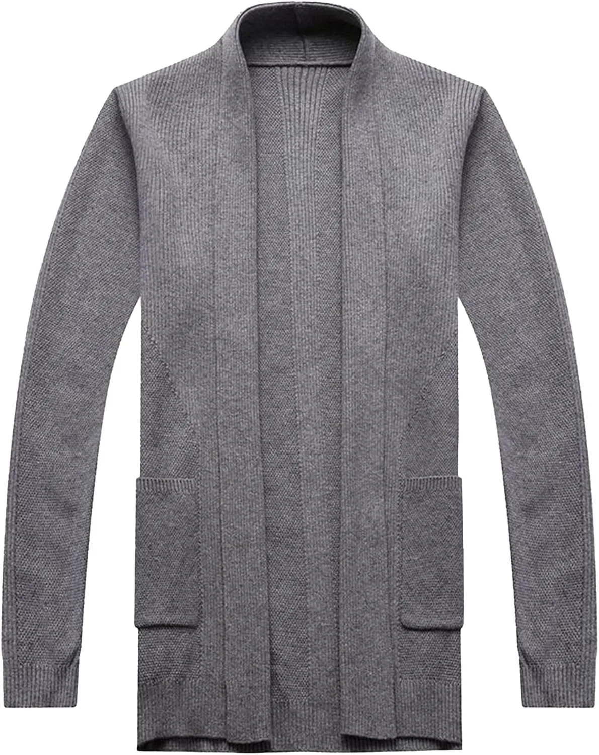 Мужской кардиган с открытой планкой slim fit
