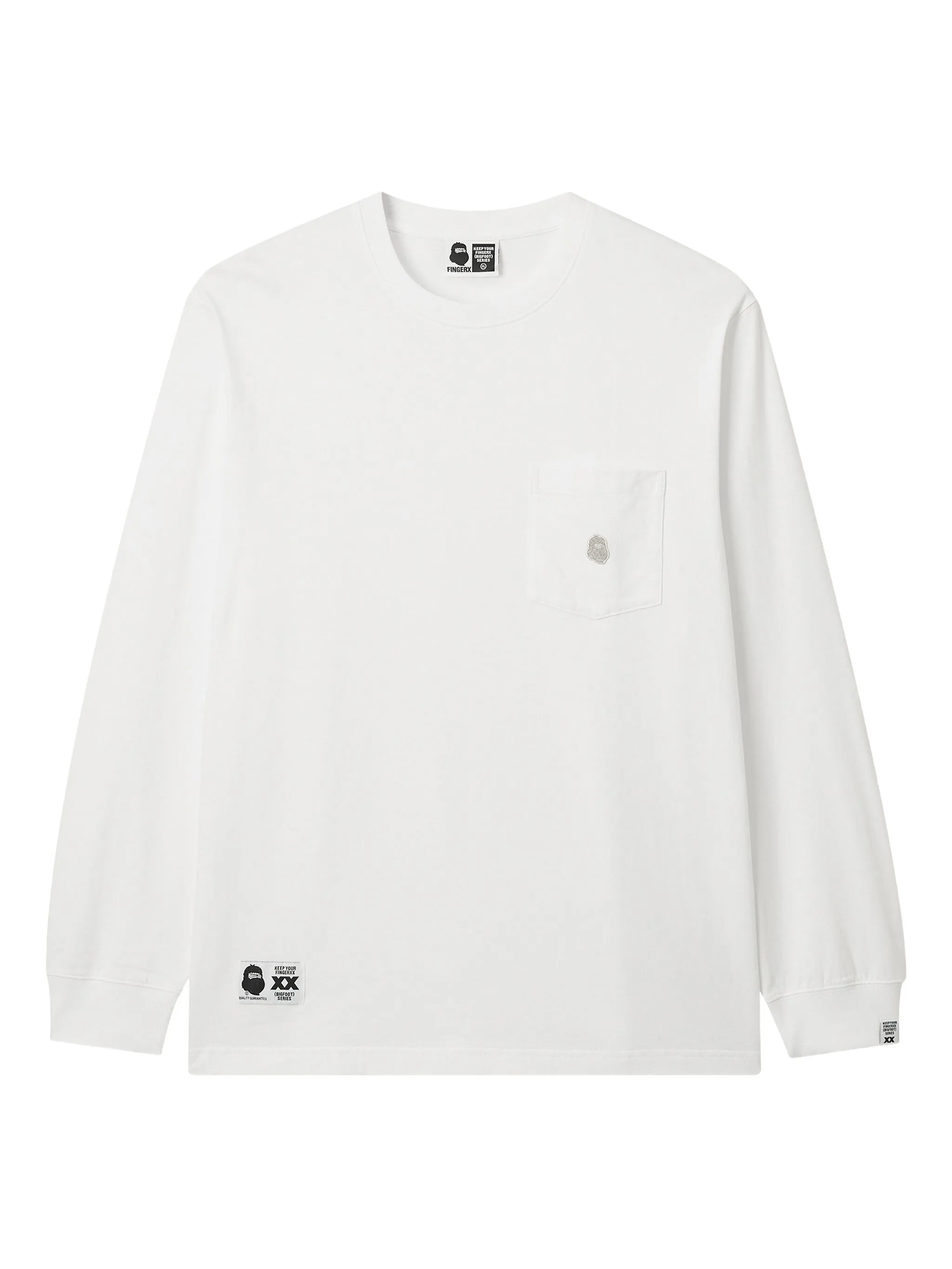 

Футболка с длинными рукавами и карманом Fingercroxx, белый