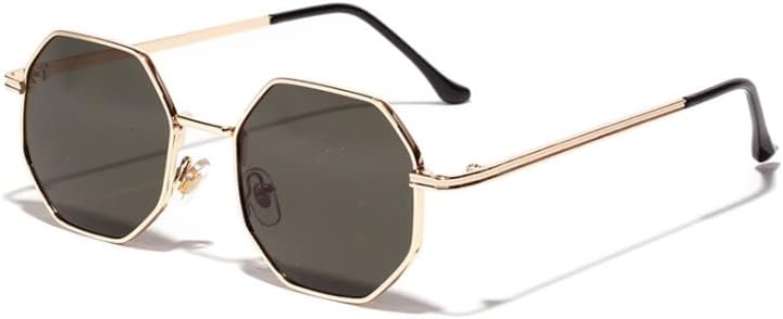 

Круглые солнцезащитные очки для женщин и мужчин, винтажные солнцезащитные очки в стиле стимпанк, маленькая металлическая оправа, защита от ультрафиолета UV400 LANGSER, 9