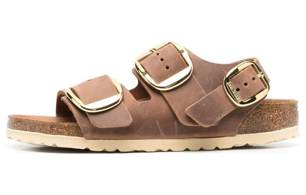 Сандалии Milano с пряжками и открытой пяткой Birkenstock, коричневый