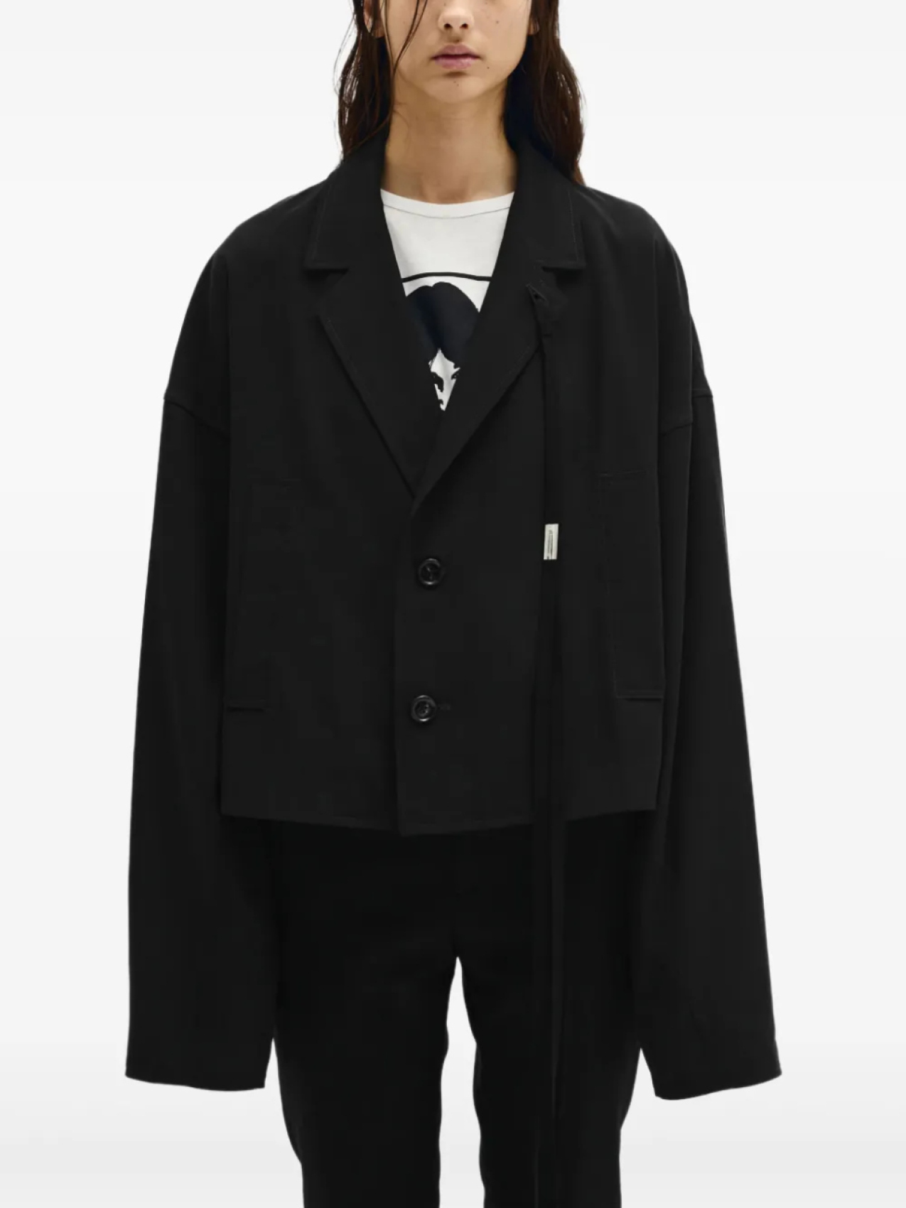 

Ann Demeulemeester укороченная куртка Ceres, черный