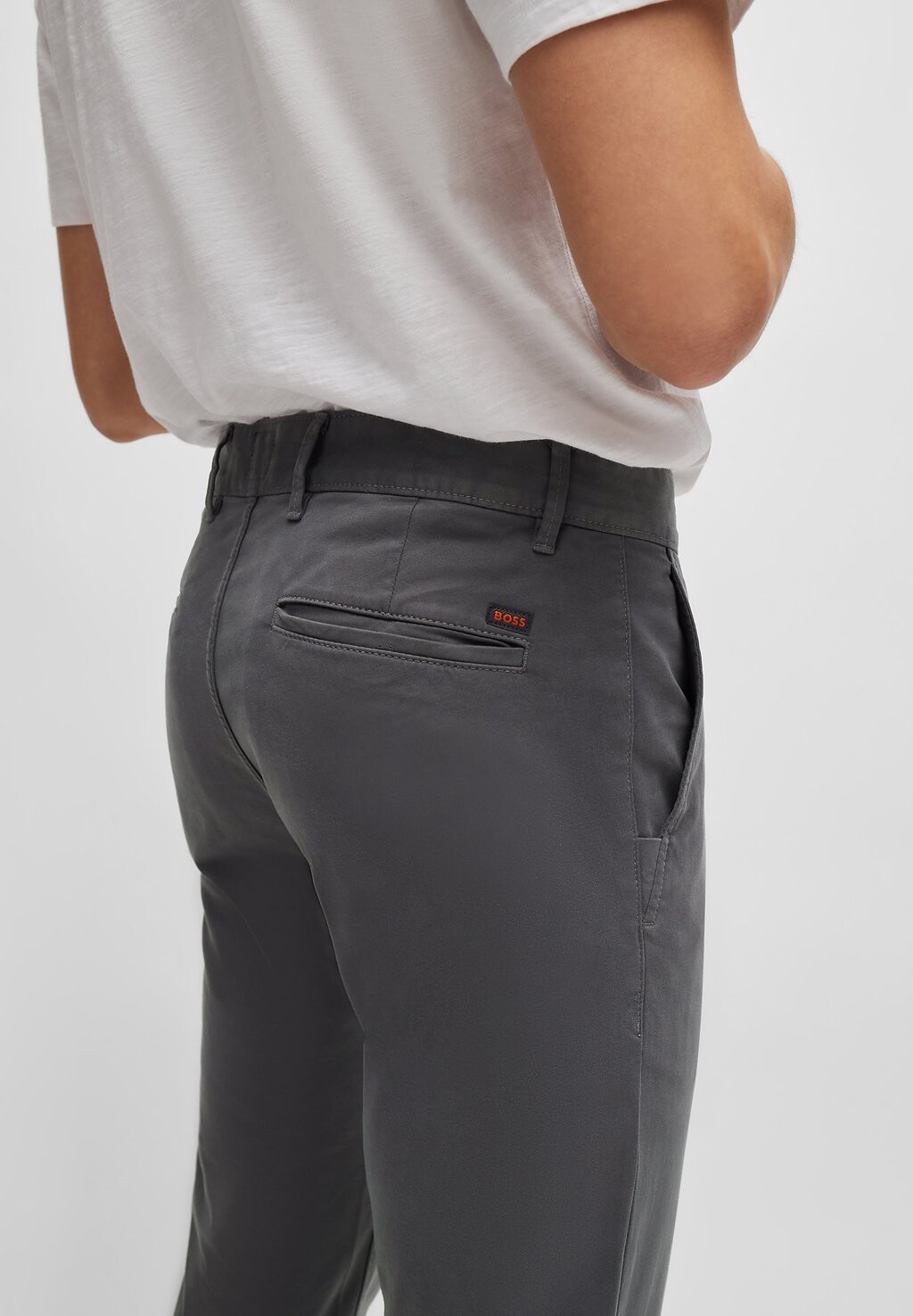 Чиносы Slim BOSS, цвет grey — фото 4