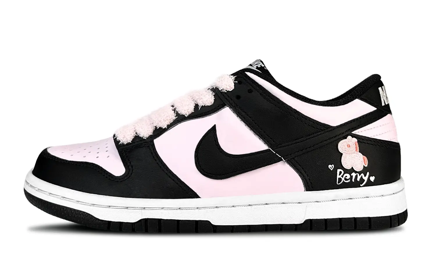 

Nike Dunk Dark Chocolate Berry Slip Resistant Cushioning низкие скейтборд-кроссовки Cream Pink для подростков