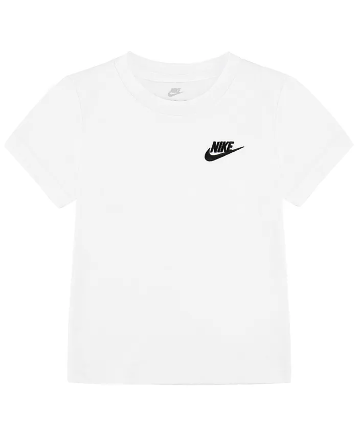 

Футболка с коротким рукавом Futura с вышивкой для мальчиков, спортивная одежда Nike, белый