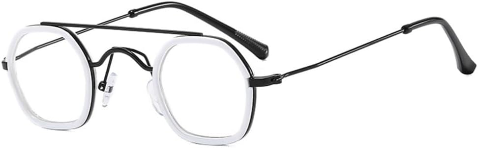 

Солнцезащитные очки в стиле ретро Polygon для женщин, прозрачные линзы с градиентом цвета "океан", защита от УФ-излучения UV400 для мужчин, панк-очки generic, White Clear