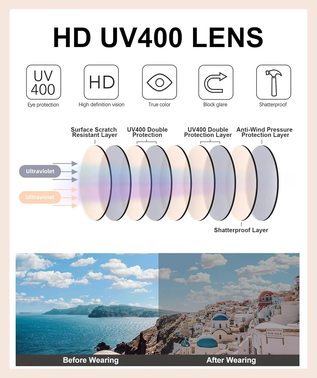 

Солнцезащитные очки JOOX Retro Aviator для женщин и мужчин, модные винтажные прямоугольные солнцезащитные очки 70-х и 90-х годов с защитой от УФ-излучения, Black/Grey