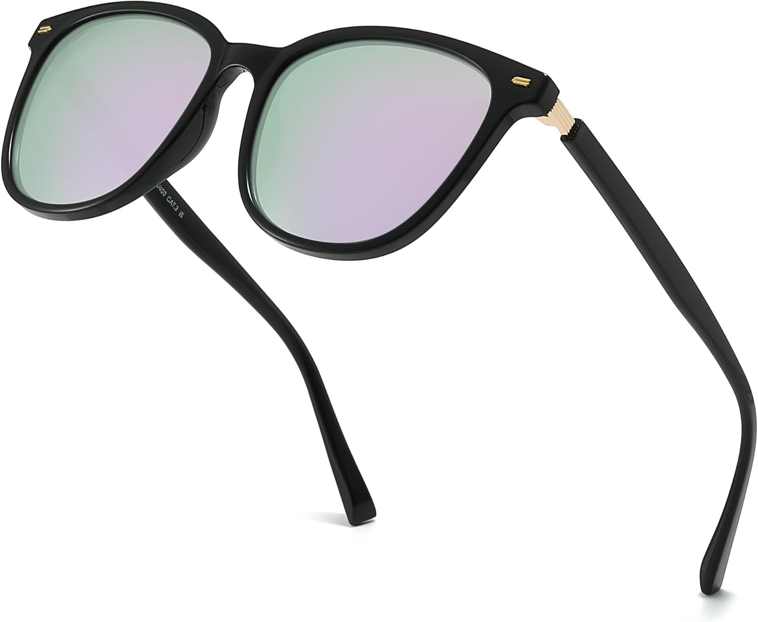 

Женские поляризованные солнцезащитные очки HASFOX, квадратные, большие, с УФ-защитой и зеркальными линзами, цвет C06 Black Frame / Purple Mirrored Lens, в комплекте с чехлом