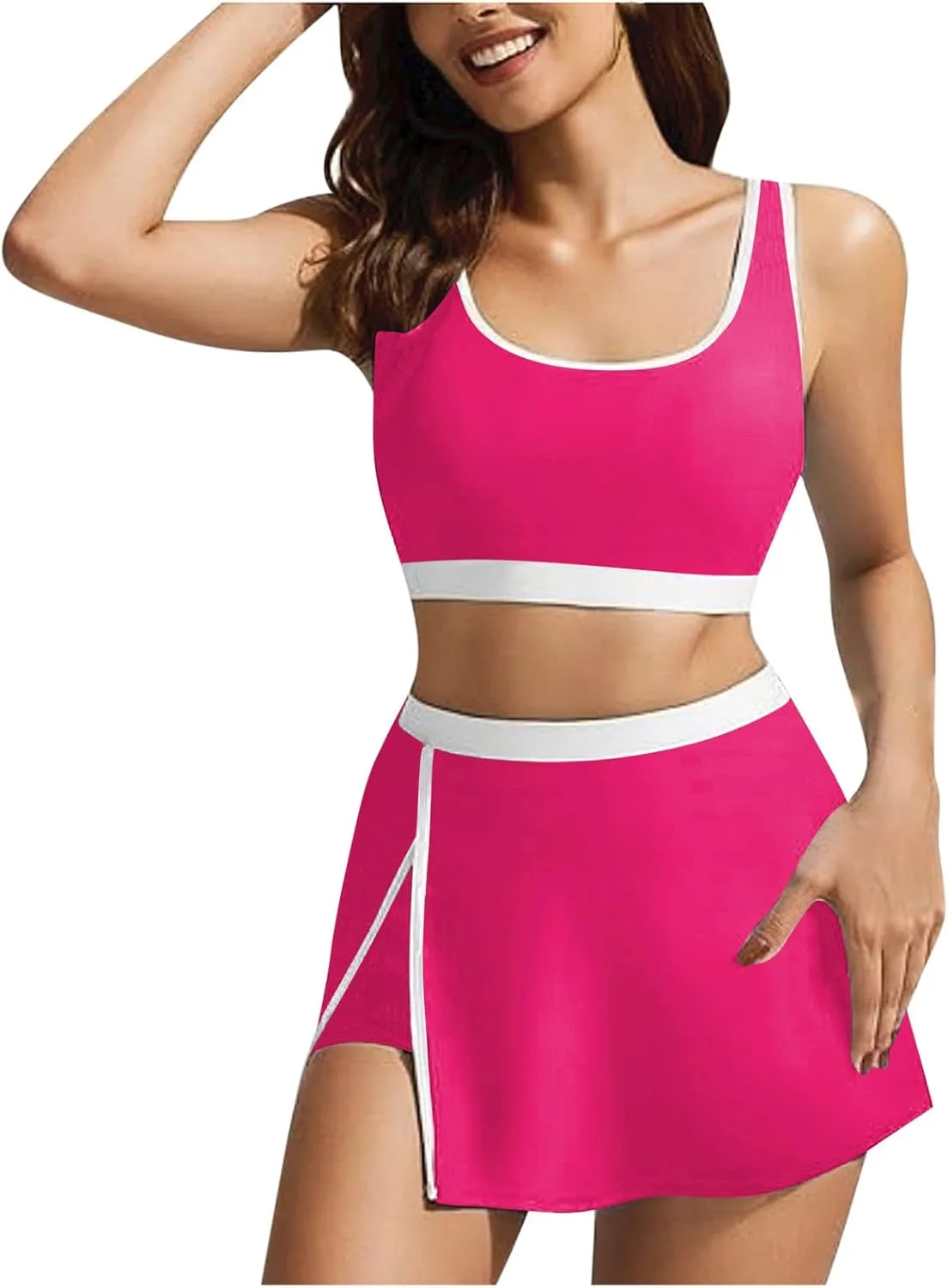 

Купальник для женщин Sporty High Waisted с юбкой