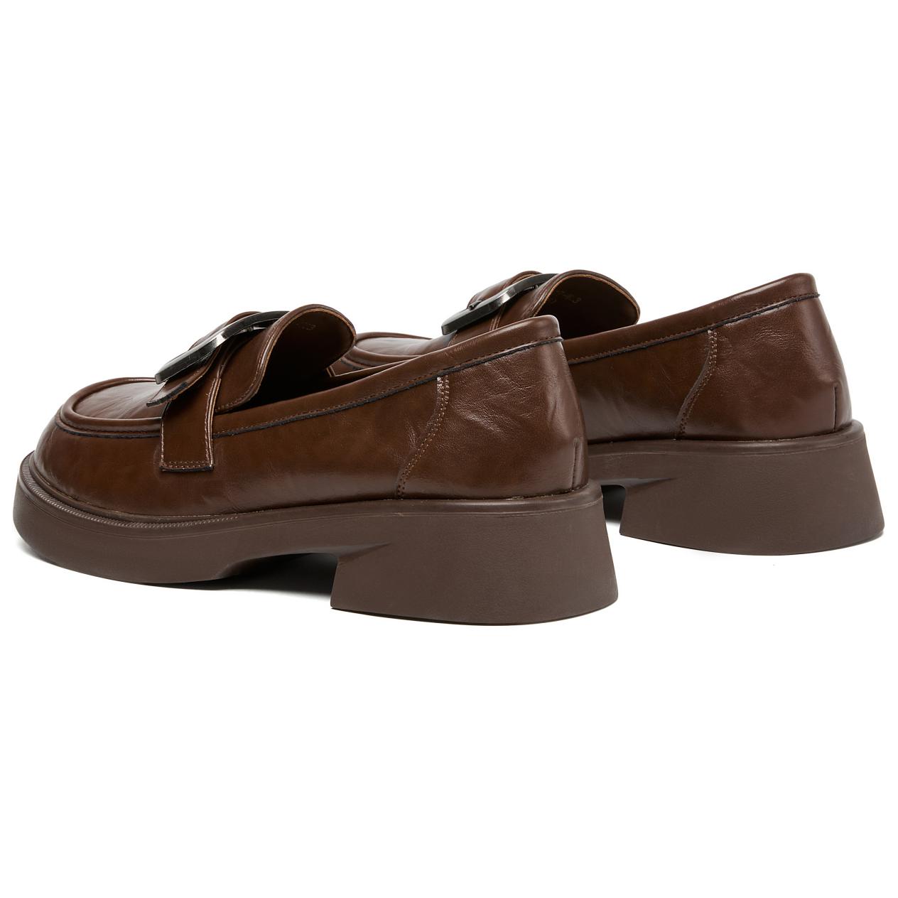 ZGR Женские лоферы тёмно-коричневые, цвет Dark Brown — фото 3