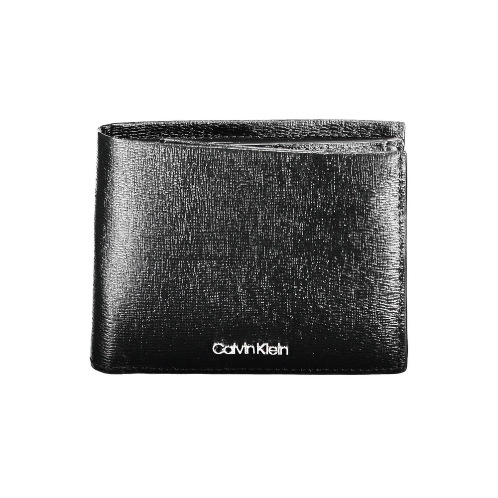 

Элегантный черный кожаный кошелек с блоком RFID Calvin Klein