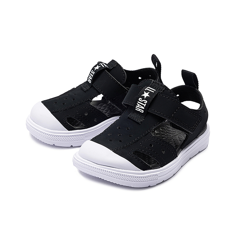 Противоударные и дышащие детские туфли для младенцев и малышей Converse, черный — фото 3