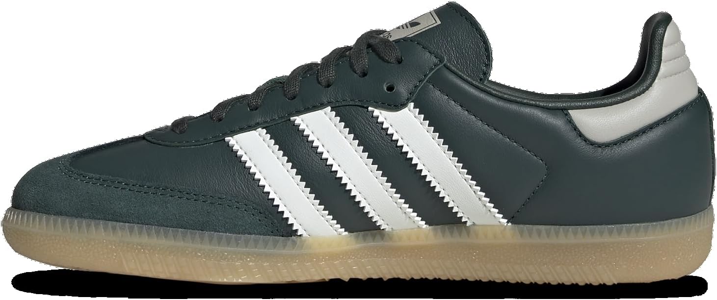 Кроссовки Adidas Samba OG для старших детей, зеленый/серый/белый — фото 2