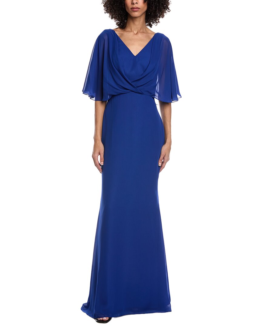 

Платье-кейпляте из шифона от Рене Руис Rene Ruiz, синий