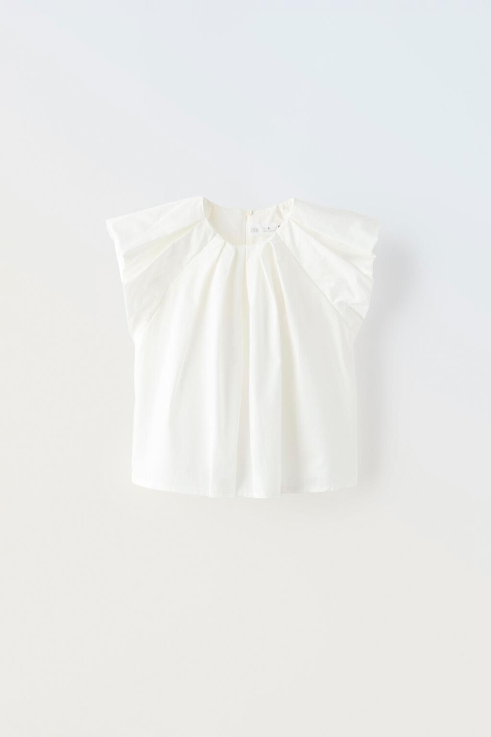 

Плиссированная рубашка ZARA, белый