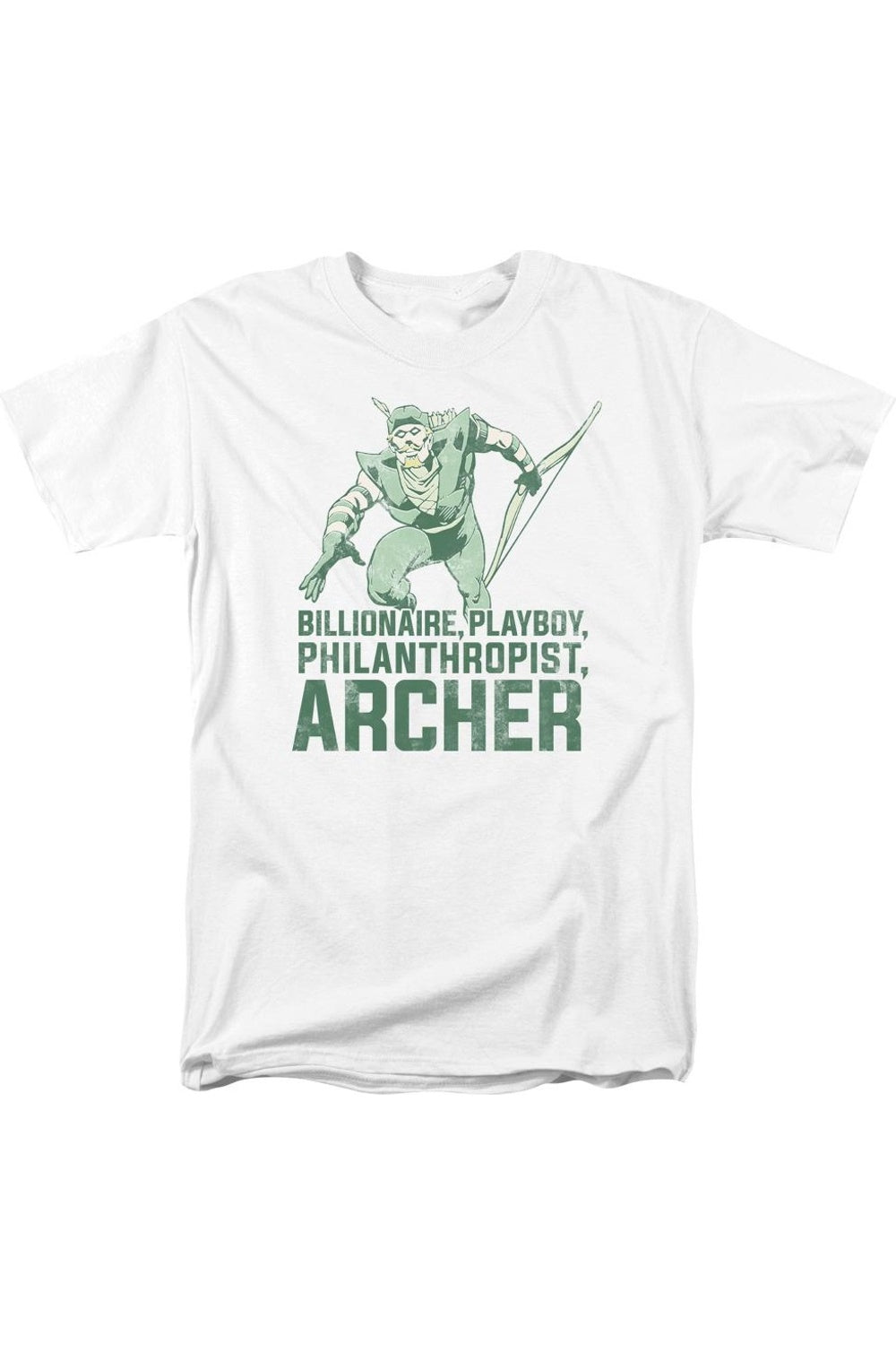 

Футболка с коротким рукавом для взрослых DC Comics Archer Gildan, белый
