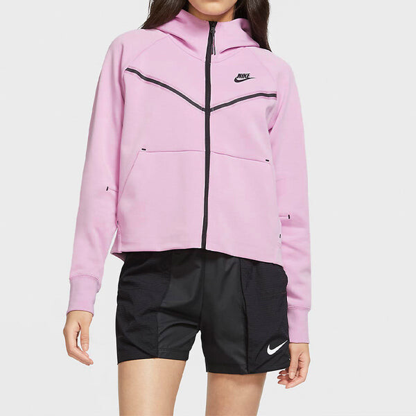 Ветровка Nike Sportswear Tch Flc Wr Hoodie Fz Beyond, розовый — фото 4