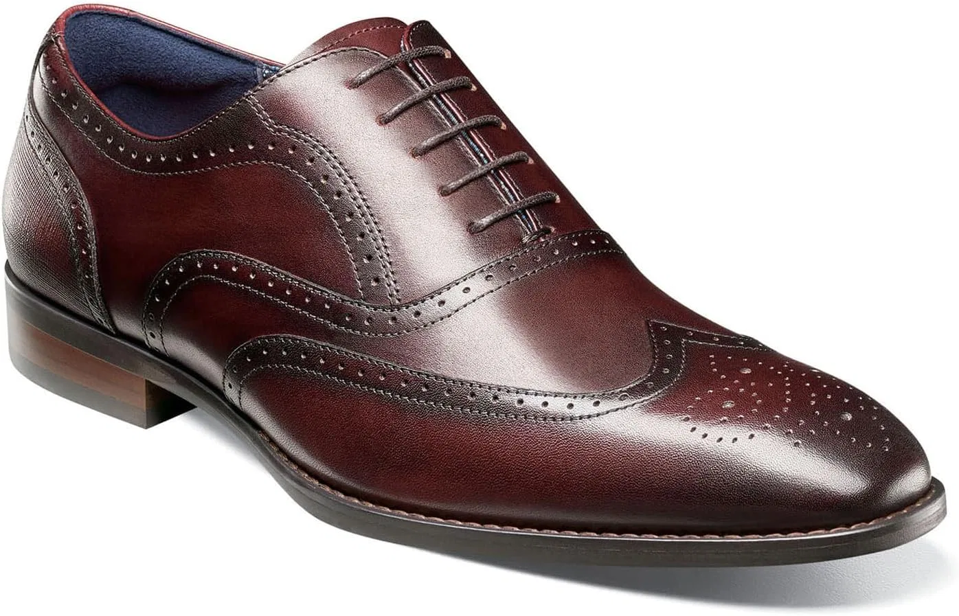 Мужские туфли Stacy Adams Kaine Wingtip на шнурке, бордовый