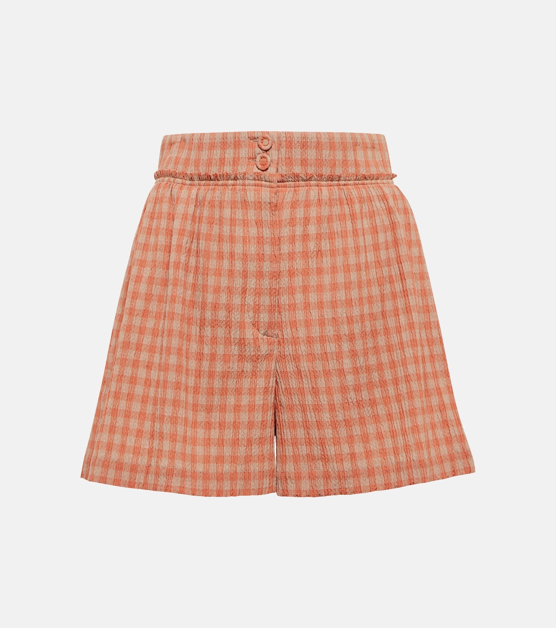 

Шорты Thor в клетку из хлопковой смеси Altuzarra, Sunset Orange Shoreline