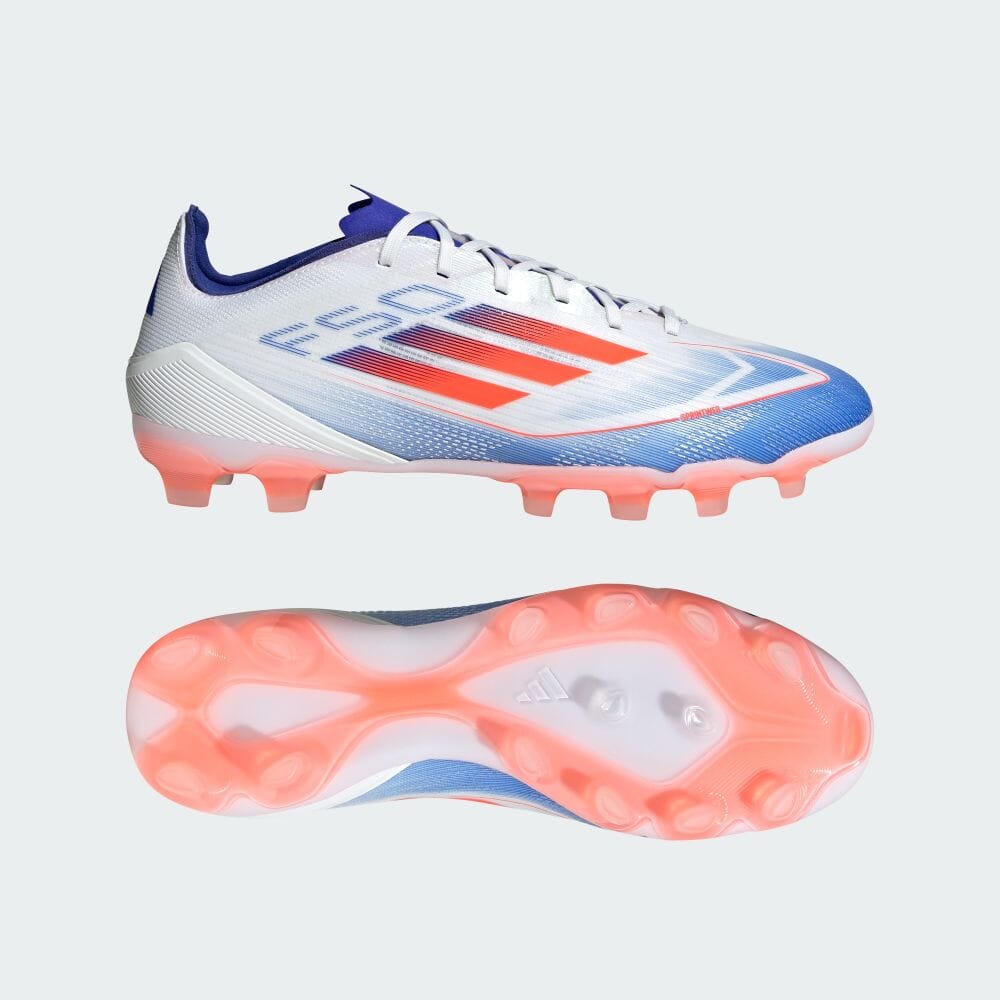 

Бутсы Adidas F50 PRO HG/AG / For soil/artificial grass, цвет White/Solar Red/Lucid Blue