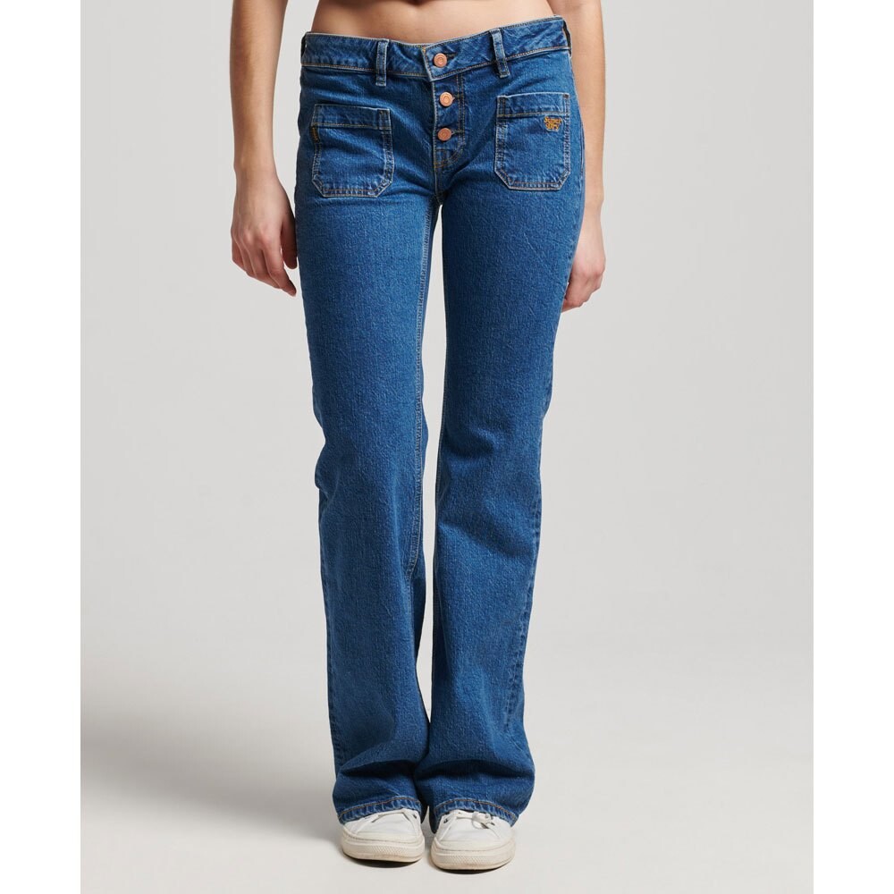 

Джинсы Superdry Vintage Low Rise Slim Flare, синий