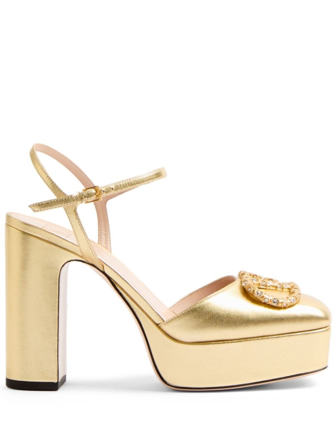 Valentino Garavani туфли с логотипом VLogo Signature, золотой