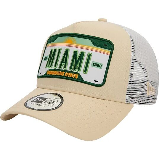 

Кепка Miami Plat Trucker New Era, бежевый