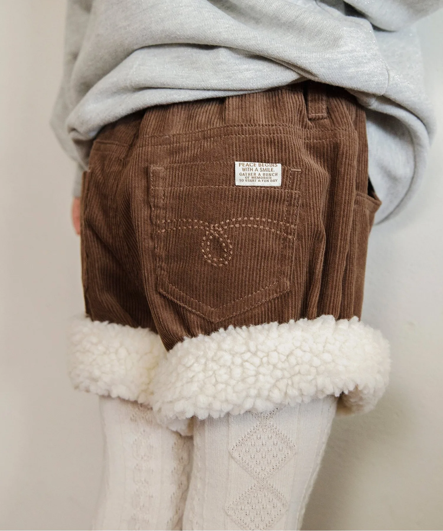 Детские шорты с подкладкой из искусственной замши BREEZE Ata Ka Suso Boa Short Pants коричневые