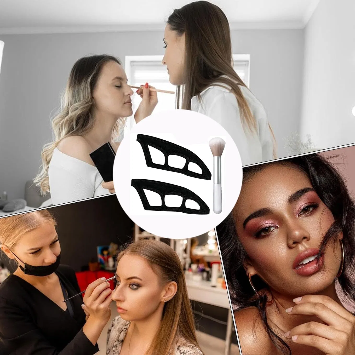 Трафареты для теней с шаблоном для подводки Bessy Shop — фото 4