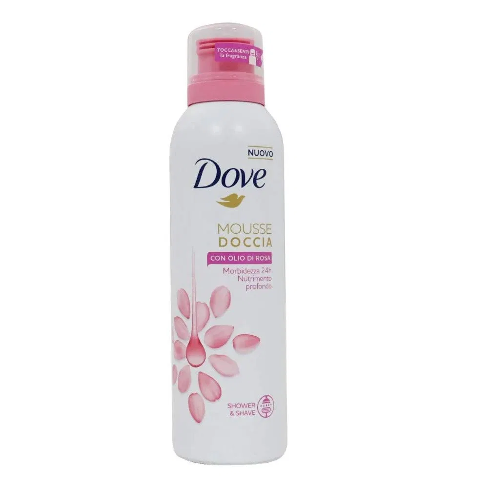 Мусс для душа с розовым маслом Dove, 5 флаконов по 200 мл Dove