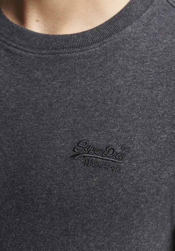 Рубашка с круглым вырезом Superdry "Футболка Essential Logo из органического хлопка", цвет Raven Black Marl — фото 3