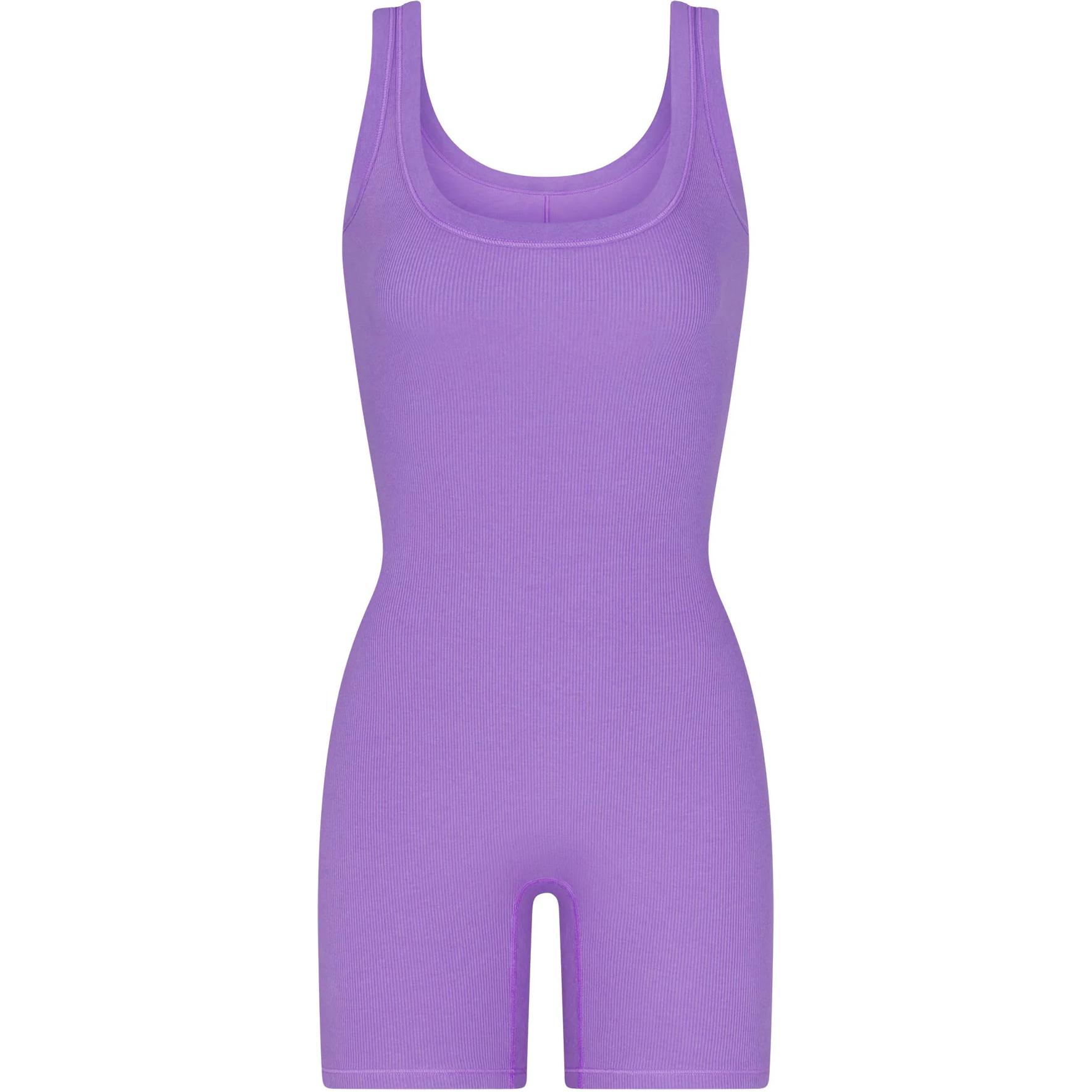 

Комбинезон женский SKIMS COTTON RIB ONESIE ULTRA VIOLET/Ultraviolet