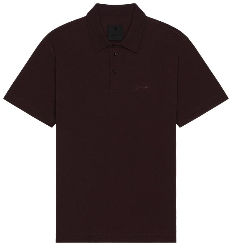 

Поло Givenchy Logo Embroidered Polo Shirt 'Burgundy', красный