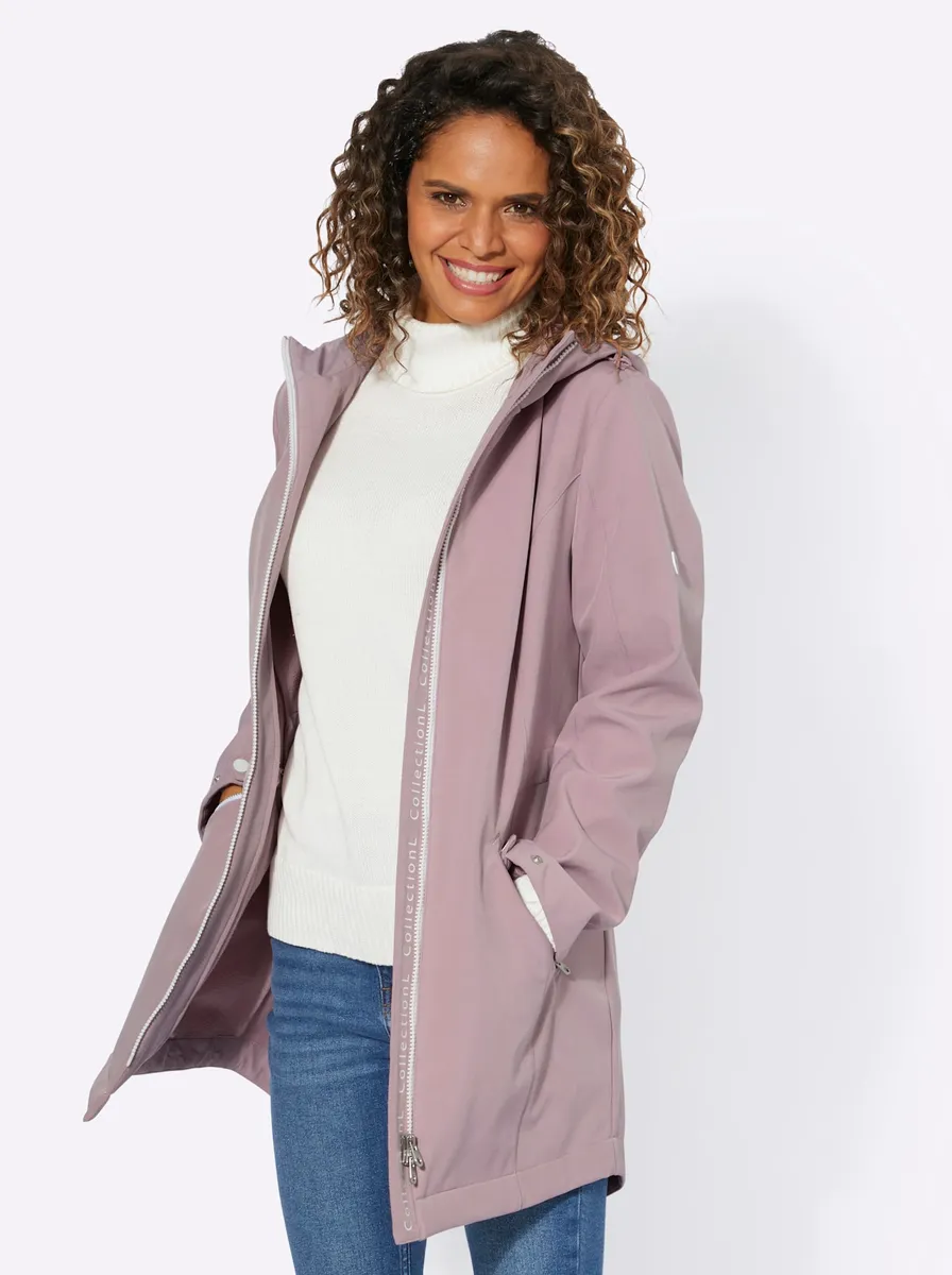 

Повседневная куртка из софтшелла с капюшоном Casual Looks, лиловый