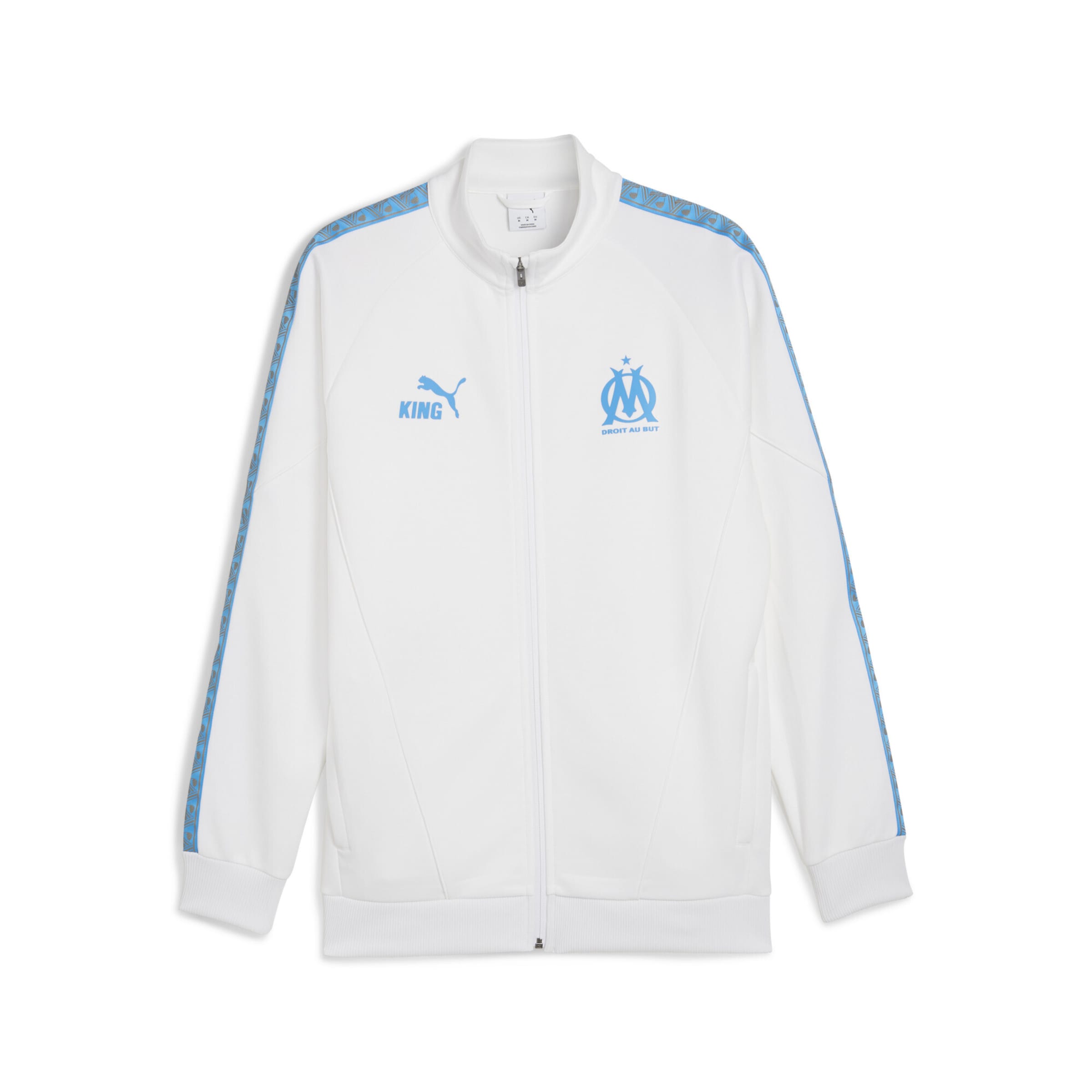 

PUMA Спортивная куртка 'Olympique de Marseille King Anthem' в белом цвете