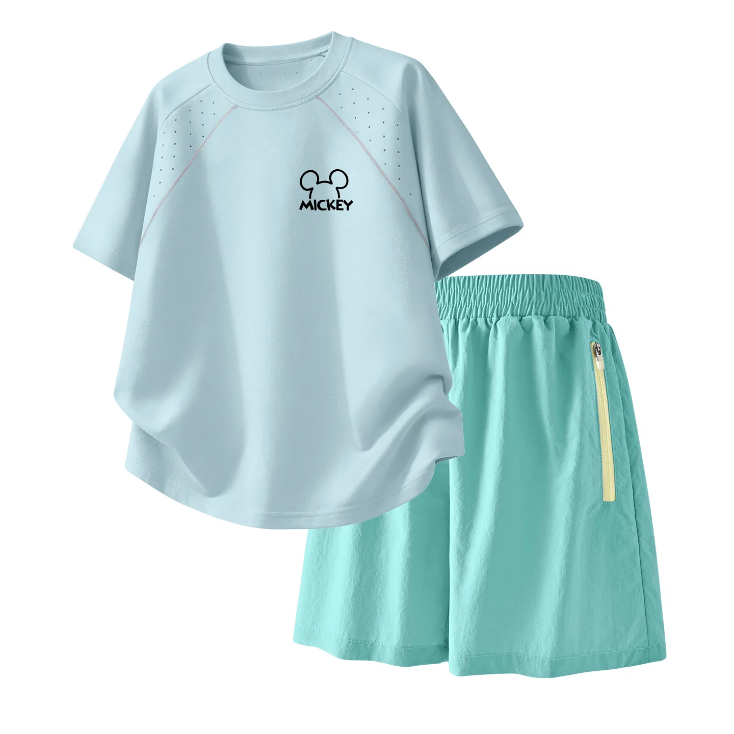 Детский спортивный костюм Casual Sportswear 2 Piece Set Disney, Thick Board H Line K Mountain Green+Solid Color Mint Green — фото 4