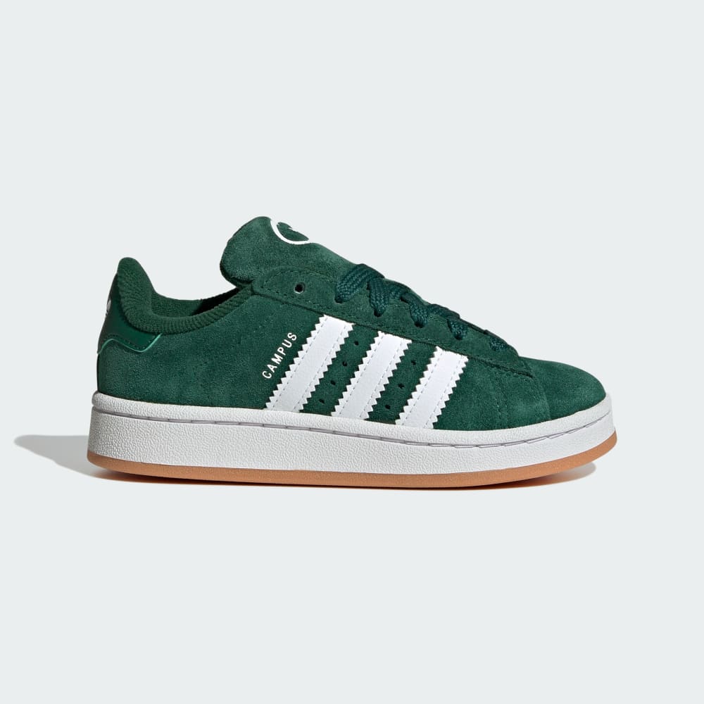 

Кроссовки Adidas Campus 00s Elastic Lace Shoes Kids, цвет Dark Green/Cloud White/Gum