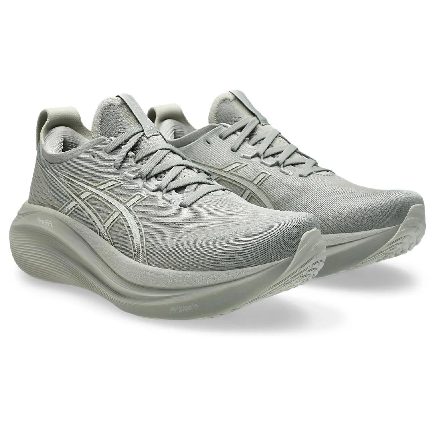 GEL-Nimbus 27 Дорожные Беговые Кроссовки ASICS, Seal Grey/Lake Grey — фото 3