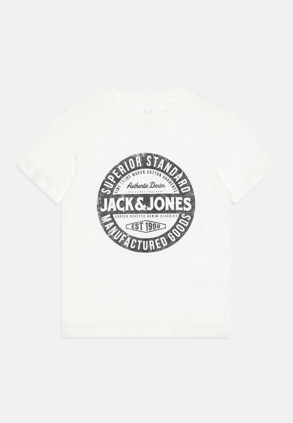 

Футболка с принтом JJEJEANS O NECK Jack & Jones Junior, цвет cloud dancer